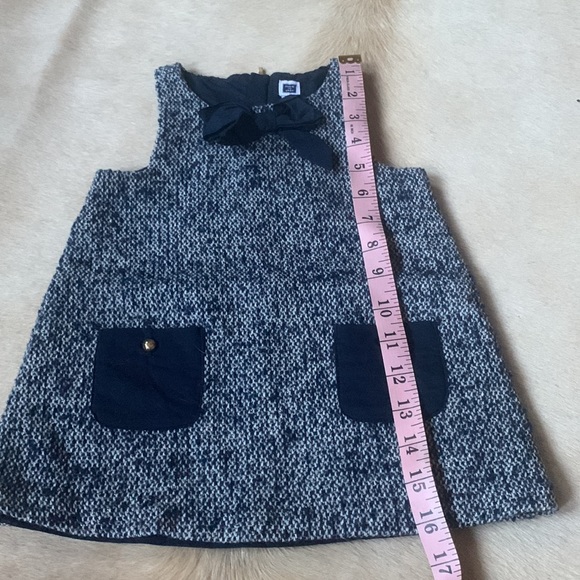COPY - JANIE & JACK Wool Blend Navy Tweed Like Dress Size 12-18 months - Picture 5 of 9